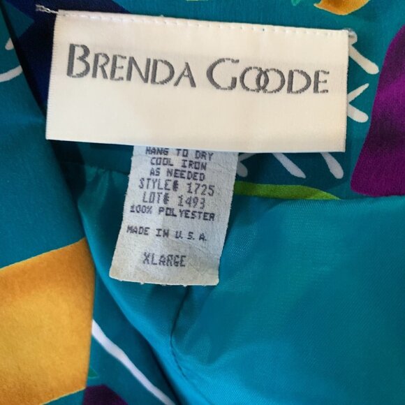 Vtg Brenda Goode Skirt Suit 3 Piece Jacket Top Set Blouse Dress Shirt USA XL - Picture 5 of 13